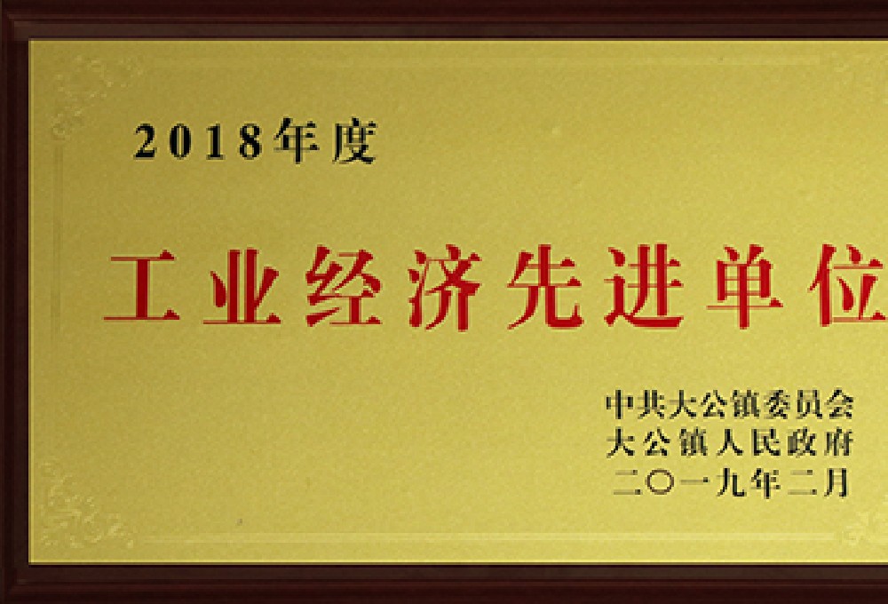 2018工業(yè)經(jīng)濟先進單位